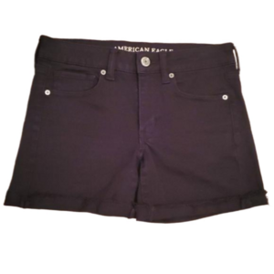 American Eagle Outfitters Next Level Stretch Black Midi Shorts Women's Size 6